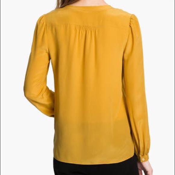 “Goldenrod” color silk Tory Burch Jayden blouse - Picture 2 of 6